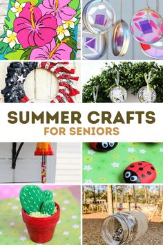 summer crafts for seniors that are fun and easy to make with the help of kids