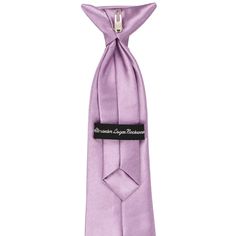 This boys' English lavender clip on tie is easy to use and sized just right for your little guy. Available in an 11-inch or 14-inch length, these pre-tied ties are sized to fit most boys 2 to 10-years old. The clip on the tie simply attaches to the top of the boy's shirt, without any material around the neck. This boys' clip-on tie is designed to match our collection of men's solid color neckties. We recommend this shade for a soft lavender-purple color. See it in person by requesting a free col Classic Purple Adjustable Suit And Tie Accessories, English Lavender, Soft Lavender, Soft Purple, Color Swatch, Lavender Purple, Boys Shirts, Color Style, Free Coloring