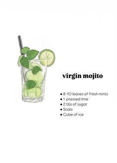 #mojito #recipes #foryoupage #drink Mojito Without Alcohol, How To Make Mojitos Recipes, Diy Mojito Recipes, Moktale Drink, Casa Migos Drink Recipes, Mojito Recipe Non Alcoholic, Mojito Aesthetic, Mojito Virgin, Resep Mojito