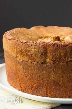 a cake sitting on top of a white plate