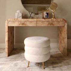 worlds away petra desk burl wood Mtv Cribs, Vanity Design, Glam Room, Bedroom Vanity, Vanity Decor, Primary Bedroom, Wood Vanity, Burl Wood, Dream Apartment