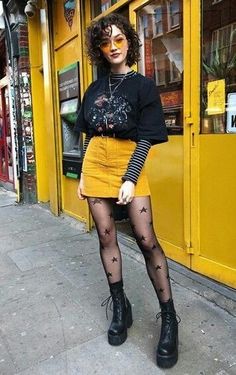 Mode Edgy, Autumn Grunge, Grunge Fashion Outfits, Pakaian Hipster, Women Grunge, Moda Grunge, Goth Outfit, Grunge Dress, Mode Boho