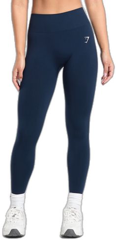 Seamless Elastane Running Bottoms, Seamless 4-way Stretch Running Bottoms, Comfortable Stretch Breathable Activewear, Seamless Stretch Running Bottoms, Blue Activewear With Seamless 4-way Stretch, Comfortable Stretch Activewear For Training, Sporty Seamless Elastane Tights, Blue Seamless Training Bottoms, Seamless Tights For Workout