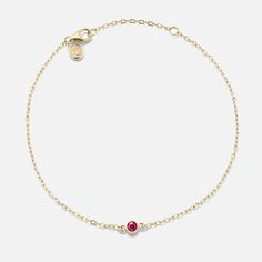 The Gild Gold Confetti Bracelet will add a little color to your wrist stack. Gift yourself or someone you love with this fun birthstone treat. 14k Yellow Gold