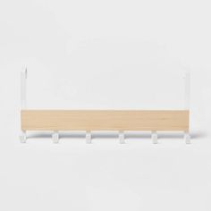 Large Over the Door Hook with Wood 6 Hooks Matte White - Brightroom™: Steel Door Hanger Rack, No Assembly Required Over The Door Hook, Door Hook, Over The Door Hooks, Door Hooks, Hanger Rack, Steel Door, Bathroom Doors, Organization Solutions, Bath Sheets