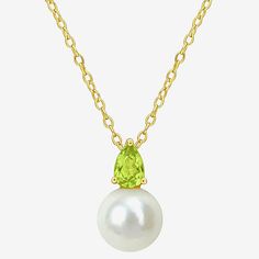 Pearl Type: Cultured Freshwater PearlsFeatures: Quick ShipJewelry Closure: Spring Ring ClaspLink Construction: SemisolidStone Millimeter Measurement: 8.5 Mm Length, 9 Mm WidthPearl Size: 8.5mmMetal Color: YellowChain Length: 18 InchChain Width: 1 MillimetersPendant Length: 15.5mmPendant Width: 8.7mmChain Construction: CableCare: Wipe CleanStone Type: 1 Genuine PeridotBirthstone: June BirthstoneMetal: 18k Gold Over SilverNecklace Type: Pendant NecklacesPendant & Charms Type: PendantsCountry of Origin: Imported Pearl Types, Pearl Gemstone, Silver Pendant Necklace, Spring Rings, Fresh Water, Jewellery And Watches, Freshwater Pearls, 18k Gold, Fine Jewelry