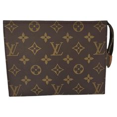 The Louis Vuitton Monogram Toiletry 19 Pouch Cosmetic Case is the perfect accessory for any traveler or makeup enthusiast. Crafted with monogram coated canvas and Vachetta trim, it features a polished brass top zipper and ivory interior. This cosmetics pouch, with its single zip closure, offers both style and functionality. Complete with original dust bag, tags, and Entrupy C.O.A, it is a true luxury piece. Designer: Louis Vuitton Material: Monogram coated canvas; Vachetta trim Date Code: DU1015 Luxury Designer Bag With Zipper Pouch, Luxury Classic Monogram Canvas Wallet, Pochette Toilette 26 Louis Vuitton, Designer Cosmetic Bag With Removable Pouch, Designer Rectangular Cosmetic Bag With Removable Pouch, Luxury Brown Rectangular Cosmetic Bag, Luxury Pouch Cosmetic Bag For Shopping, Designer Brown Pouch For Shopping, Luxury Handheld Pouch For Shopping