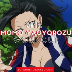 an anime character with black hair and the words,'the mono yavoorozu workout