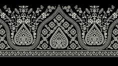 a black and white border with ornate designs