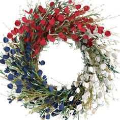 PRICES MAY VARY. 🇺🇸[22Inch Independence Day Wreath] The Outer diameter of this floral wreath measures 22 Inch, It is very suitable for your home wall, windows, doors, fireplace and outside yard decorations. Please note that there might be a little size deviation due to manual measurement. 🇺🇸[4th Of July Red White Blue Wreath] This wreath can be an event wreath decor, and can hang on for a long time, you can use it from Memorial Day to July forth, and also can use this wreath all the year rou Patriotic Door Wreath, Fourth Of July Wreath, Patriotic Flowers, Star Wreath, Patriotic Wreaths, Memorial Day Wreaths, Independence Day Flag, Flag Day, Twig Wreath