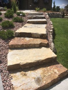 stone steps leading up to a house