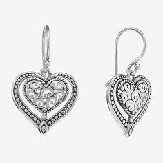 # Pieces In Set: 1 PairFeatures: Nickel Free, Quick ShipEarring Back: French WireShape: HeartMetal Color: Silver ToneEarring Length: 31.7mmEarring Width: 6mmCare: Wipe CleanEarrings Type: Wire EarringsEarrings Style: Drop EarringsMetal: Sterling SilverCountry of Origin: Imported Heart Drop Earrings, Earrings Drop, Sterling Silver Heart, Silver Heart, Jewellery And Watches, Fine Jewelry, Women Jewelry, Drop Earrings, Sterling Silver