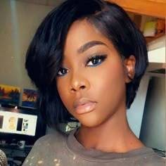 Short Pixie Cut Wigs Straight Bob 100% Human Hair Wig Full Machine Made Non Lace  Natural Pre Plucked Short Bob No Lace Wigs Side Part Brazilian Human Hair Item #: ZFTW020277-N-10I Feature:   1.Made of 100% Human Virgin hair, silky, softness and smoothness. Shedding and Tangle free. 2.Natural color hair could be dyed by yourself. Can be curled or straightened 3.Average size  cap, adjustable and comfortable. Detailed size could be found in product description. 4.Shedding and tangle free, chemical Short Black Hair, Cheap Human Hair, Short Natural Hair, Pixie Cut Wig, Short Bob Wigs, Wigs Online, Short Natural Hair Styles, Short Haircut, Short Wigs