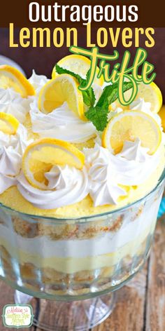 Outrageous Lemon Lovers Trifle Lemon Curd Dessert, British Desserts, Trifle Bowl