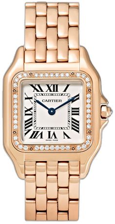 Cartier Designer Diamond Watch, Timeless Rose Gold Diamond Watch, Elegant Rose Gold Diamond Watch For Evening, Elegant Rose Gold Diamond Watch With Diamond Hour Markers, Luxury Rose Gold Watches With Diamond Accents, Classic Rose Gold Diamond Watch For Evening, Elegant Rose Gold Diamond Watch, Luxury Rose Gold Watches For Evening, Elegant Rose Gold Evening Watch