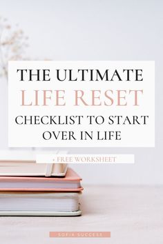 The Ultimate Life Reset Checklist To Start Over In Life Start Over In Life, Reset Checklist, Personal Development Plan Template, Development Plan Template, Reset Your Life, Life Reset, Paz Mental, Personal Growth Plan, Reinvent Yourself