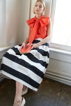 White Checkered Skirt Outfit, Greatest Showman Dance, Checkered Skirt Outfit, Curvy Maxi Dress, Yacht Fashion, Black White Striped Dress, What To Wear Fall, Fuchsia Dress, Checkered Skirt