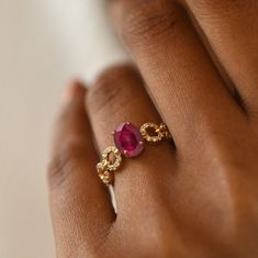 "Genuine Ruby Engagement Ring in 14k Gold/Moissanite Ruby Wedding Band/Unique Anniversary Gift/Oval Cut Ruby/Proposal Ring/Gift for Daughter ★ ★ ★ ★ CUSTOM/DUTY-FREE SHIPPING WORLDWIDE, BUYERS DON'T HAVE TO PAY ANY CUSTOM FEES WHILE IMPORTING ★ ★ ★ ★ Details Made to order Material: 14k/18k gold Color Options: Yellow Gold, White Gold, Rose Gold ★ Center Stone Ruby, Oval Size: 6 x 8 mm Approx Weight (Ct): 1.43 ★ Accent Stones Diamond Round Size: 1.1 mm * 32 Nos. Approx Weight (Ct): 0.21 ★ Ring Hei Real Emerald Necklace, Trendy Engagement Rings, Ruby Wedding Band, Wedding Band Unique, Unique Anniversary Gifts, Ruby Wedding, Ruby Engagement Ring, Natural Gemstone Jewelry, Unique Wedding Bands