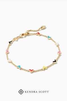 A funfetti sprinkling of hand painted hearts, the Haven Heart Chain Bracelet in Multi Mix is the sweetest stack reminder to gift, or to get. Playful Multicolor Jewelry With Adjustable Chain, Dainty Multicolor Bracelets With Adjustable Chain, Playful Heart-shaped Gold Jewelry, Playful Heart Charm Jewelry For Valentine's Day, Playful Multicolor Heart-shaped Jewelry, Heart-shaped Multicolor Bracelets For Mother's Day, Playful Heart Beads Jewelry For Friendship, Cute Multicolor Jewelry With Heart Charm, Cute Multicolor Heart Charm Jewelry