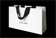 a white paper bag with the word cline on it's front and bottom