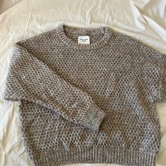 Taupe Brown Color Sweater, Never Worn. Has A Slight Green And Red Detail In The Threads When You Examine Closely But Appears As A Dark Taupe Color. Slightly Oversized Fit, Medium Weight Brown Open Knit Crew Neck Sweater, Brown Cotton Button-up Sweater, Brown V-neck Sweater With Button Closure, Abercrombie Gray Womens Sweater, Brown Textured Knit V-neck Sweater, Color Sweater, Dark Taupe, Taupe Color, Knit Crewneck