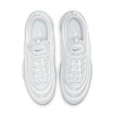 Nike Air Max 97 'Triple White' 921826-101 Classic Lace-up Sneakers With Air Cushioning, Classic Sneakers With Air Cushioning, Classic Sneakers With Air Cushioning And Round Toe, Classic Sneakers With Air Cushioning For Running, Classic Low-top Running Shoes With Air Cushioning, Classic Low-top Running Shoes With Air Max Cushioning, Classic Low-top Custom Sneakers With Air Max Cushioning, Classic Lace-up Sneakers With Air Max Cushioning, Classic Sneakers With Air Cushioning For Light Sports