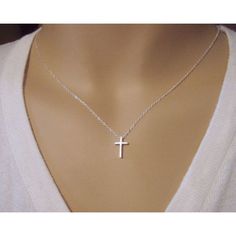 Simple Cross Necklace, Cross Necklace Simple, Dainty Cross Necklace, Necklaces Ideas, Sterling Silver Cross Necklace, Cross Necklaces, Simple Cross, Easy Cross, Sterling Silver Cross Pendant