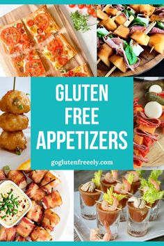 gluten free appetizers with text overlay that reads gluten free appetizers