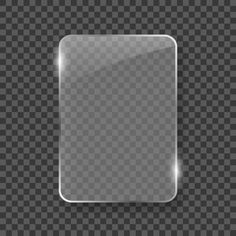 a glass button with glares on a dark background illustration for web design or application