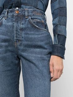 Chloé high-rise Flared Jeans - Farfetch Jeans Farfetch, Timeless Fashion Pieces, Cerulean Blue, Flare Leg Jeans, Fashion Deals, Washed Denim, Denim Flares, Flared Jeans, Fashion Pieces