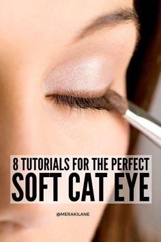 8 Everyday Soft Cat Eye Makeup Tips & Tutorials | The dramatic winged eyeliner used in the classic cat eye creates the illusion of an eye lift, making your eyes pop. It's a popular eye makeup trend for a night out but can be a bit too bold for day to day. If you need subtle, natural looks that still make your eyes big and bright, we're sharing our best tips, hacks, and step-by-step videos for beginners to teach you how to get the perfect cat eye whether you have almond, rounded, or hooded eyes.