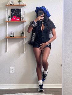 atlanta greek pinic , zeta phi beta sorority, asiscs outfit, ruffle crochet hat black girl, denim romper outfit ideas, black outfit, black jumpsuit Greek Picnic Outfit, Black Denim Romper Outfit, Ruffle Crochet Hat, Greek Picnic, Denim Romper Outfit, Romper Outfit Ideas, Black Denim Romper, Idk What To Wear