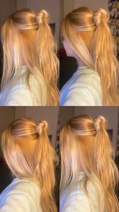 Strawberry Blonde Hair Color Highlights, Blonde Honey Hair, Golden Blonde Ombre, Perfect Blonde Hair, Cabello Hair, Ginger Hair Color, Strawberry Blonde Hair, Pretty Hair Color, Hair Stylist Life