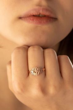 We creating this handmade monogram ring you see mother using 925 sterling silver and 14k gold. It is the perfect accessory that will suit your shine or make it feel special. It will be a unique gift that will add meaning to your precious days such as graduations, birthdays, mother's days, wedding events.If you like the personalized jewelry we have created for you, you can look at we other designs here:https://www.etsy.com/shop/DaintyPersonalizedCoCheck out our social media @daintypersonalized an Add Meaning, Graduation Rings, Rose Gold And Gold, Silver Monogram, Letter Ring, Monogram Ring, Personalized Ring, Gold Signet Ring, Graduation Gifts For Her