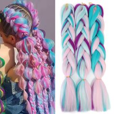 PRICES MAY VARY. 【Weight& Length】:3packs/order,95-105 Gram/pack, Fold Length 24 Inch, Unfold Length 48 Inch. 【Hair Color】: You Can Select Different Colors Braids for Different Occasions, Great for Jumbo Braiding Hair Braids , Ponytail Braids, Box Braids, Cornrow Braids. Easy to Manage, Easy to Brush, Natural Gradient,Mixed different color will give you amazing hairstyle. 【Hair Materials】: Our Jumbo Braiding Hair Extensions Made With High Temperature Synthetic Fiber， Natural feeling, softer, ligh Braids Hairstyles Easy, Hair Braids Ponytail, Colored Extensions, Colors Braids, Color Braids, Braids Easy, Jumbo Braiding Hair, Color Extensions, Braids Ponytail