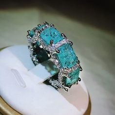 Crosslisted In Men For Mother’s Day Gifting - (Huge, Not Minimalist!!!) Sterling 925 Turquoise Stone Cz Crystal $600 Huge Ring Size 5/6 Just In 10/6/22-High Quality High Definition Paraiba Stone 360 With Cz (Looks Like Diamonds) - Aquamarine Topaz Women’s Ring Wedding Engagement Nip (Box Is Extra) *About Us: *Update: I Was The Official Speaker At Poshfest 2022 & Closet Consultant! 100% Cause Closet - Not A Thrift, But A Boutique With New, Handmade, Branded, Other Boutique Small Business Finds, A Luxury Silver Emerald Promise Ring, Luxury Turquoise Diamond Ring, Luxury Cubic Zirconia Rings With Stones, Dazzling Aquamarine Jewelry With Accent Stones, Luxury Turquoise Jewelry For Anniversary, Luxury Silver Emerald Ring With Gemstone Accents, Luxury Silver Turquoise Ring With Gemstone, Luxury Turquoise Aquamarine Rings, Luxury Turquoise Topaz Ring As Gift