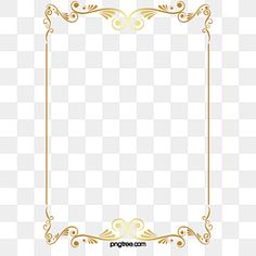 an ornate gold frame on a white background, borders, frames, decorative png and psd