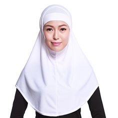 Cocohot Muslim Headscarf Solid Cylinder Cap Scarf Comfortable and Breathable Long Hijab Turban Hijab Hat, Hijab Islam, Color Bone, Neck Cover, Muslim Women Hijab, Muslim Hijab, Hijab Scarf, Scarf Set, Head And Neck