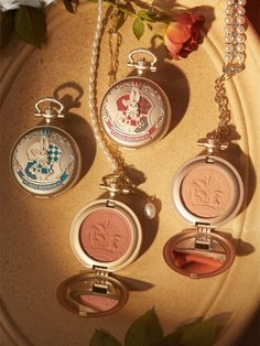 Wonderland Tea Party Series Pocket Watch Powder Blush 5 Colors Available Kawaii Makeup, Makeup Package, Fancy Makeup, Makeup Items, Pocket Watches, Cute Makeup, Aesthetic Makeup, Makeup Skin Care, Makeup Art