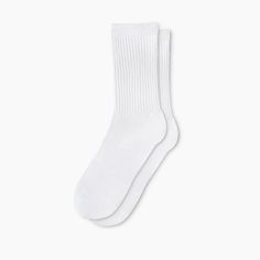 Men's White Eco-Friendly Crew Socks - Nothing New® White Ribbed Cotton Socks, Jeans Outfit Men, Church Fits, White Tube, Y2k Men, Op Shop, Nothing New, Mens Crew Socks, Socks Sneakers