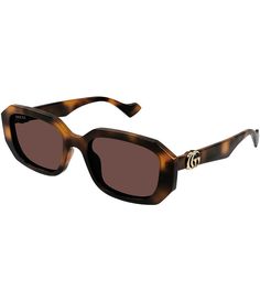 Gucci Women's GG Generation Light 54mm Havana Rectangle Sunglasses | Dillard's Designer Rectangular Acetate Sunglasses, Gucci Acetate Sunglasses With Tinted Lenses, Gucci Acetate Wayfarer Sunglasses, Gucci Wayfarer Acetate Sunglasses, Gucci Tinted Acetate Sunglasses, Designer Rectangular Sunglasses With Uv Protection, Designer Rectangular Sunglasses With Polarized Lenses, Designer Gucci Rectangular Sunglasses, Gucci Polarized Square Frame Sunglasses