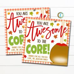 Caramel Apple Appreciation Gift Tags, You Are Awesome to the Core Teacher Thank You, Fall Staff School Pto Employee Label, Editable Template Fall Gifts For Employees, Caramel Apple Teacher Appreciation, Apple Of My Eye Teacher Appreciation, Apple Thank You, Fall Employee Appreciation Gifts, Fall Teacher Treats, Fall Break Teacher Gifts, Fall Employee Engagement Ideas, Easy Staff Appreciation Ideas