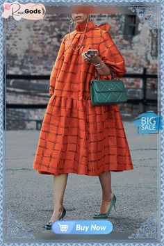 Lantern Sleeve Turtleneck Plaid Elegant Midi Dress Orange Long Sleeve Shift Dress, Orange Long Sleeve Midi Dress For Work, Orange Long Sleeve Midi Dress, Long Sleeve Orange Midi Dress For Work, Casual Orange Long Sleeve Maxi Dress, Orange Shift Dress For Spring, Casual Orange Long Sleeve Midi Dress, Orange Long Sleeve Midi Dress For Spring, Orange Long Sleeve Midi Dress For Summer