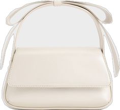 White Party Bag With Bow, White Party Bags With Bow, Elegant Formal Shoulder Bag With Bow, Elegant Bow Satchel Shoulder Bag, Formal Shoulder Bag With Detachable Bow, Elegant Satchel Shoulder Bag With Bow, Chic White Formal Bag, Chic Formal Shoulder Bag With Bow, Chic White Bags For Formal Occasions