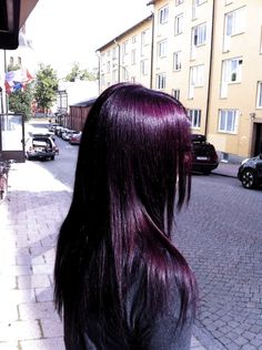 Lilac And Black Hair, Pelo Color Vino, Long Purple Hair, Dark Purple Hair, Dyed Hair Purple, Violet Hair, Dyed Hair Inspiration