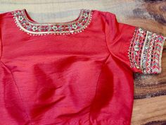 Buy beautiful red embroidered designer sari blouse online in USA. Elevate your ethnic saree style with a tasteful collection of designer saree blouses, embroidered sari blouses, Banarasi blouses, silk saree blouses from Pure Elegance Indian clothing store in USA.-front Red Fitted Saree With Embroidered Border, Fitted Red Saree With Embroidered Border, Saree Blouse With Embroidered Border For Wedding, Wedding Saree Blouse With Embroidered Border, Designer Red Saree With Embroidered Border, Traditional Wedding Blouse With Embroidered Border, Wedding Blouse With Embroidered Border And Traditional Drape, Traditional Drape Wedding Blouse With Embroidered Border, Art Silk Blouse With Embroidered Border For Wedding