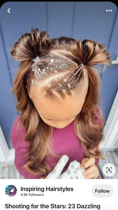 Rockstar Hairstyles, Girls Rockstar, Toddler Dance, Girl Hair Dos, Kid Hairstyles, Old Hairstyles, Bella Hair, Kid Hair, Hair School