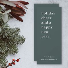 Ad: A stylish modern corporate business flat holiday greeting card with a bold typography "holiday cheer and a happy new year" in white with a dark forest green background color. The design featues an optional message for your customers to thank them for their business and loyalty and wish them peace, prosperity & joy in the holiday season. A trendy, fun and professional design to stand out this holiday season!  #corporatechristmascards #businessholidaycards #companychristmascards #businessxmas Holiday Card Design, Company Christmas Cards, Corporate Christmas Cards, Corporate Holiday Cards, Corporate Holiday Party, Business Christmas Cards, Business Holiday Cards, Business Christmas, Christmas Modern