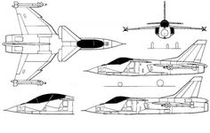 four different types of airplanes are shown in black and white