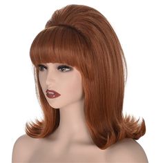 Category:Synthetic Wig; Gender:Women's; Wig Type:Cosplay Wig; Occasion:Cosplay Costumes,Daily,Vacation,Party / Evening,Daily Wear; Age Group:Adults; Cosplay Works:50s; Color Shade:White,Blonde,Black,Brown,Burgundy; Hair Material:Synthetic Hair; Cap Construction:Machine Made; Texture:Curly; Length:Long; Features:Fashion,Easy to Carry,Cosplay,Soft,Comfortable; Heat Resistant:Yes; Listing Date:07/26/2023; Cap Circumference:; Front to Back:; Nape of Neck:; Side to Side Across Forehead:; Side to Side 70s Pinup, Brown Hair Halloween Costumes, Clown Hair, Betty Rubble, Daphne Costume, Long Side Bangs, Hair Halloween, Carnival Costume, Costume Women